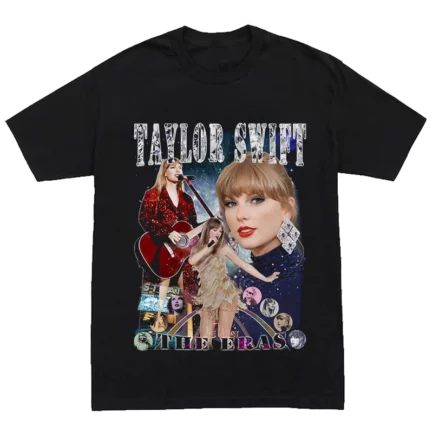 Taylor Printed Black T-Shirt